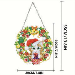 Christmas Rhinestone Pendant 5D Special Shape Hanging Chain