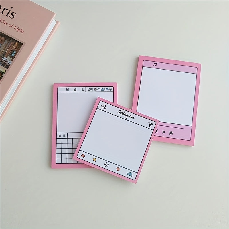50 Sheets Pink Memo Pad Journal Decoration Paper Planner Stationery
