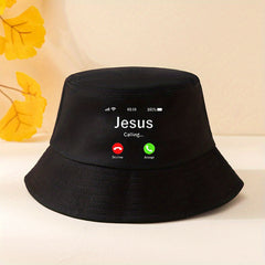 JESUS Phone Calling Bucket Hat Unisex Lightweight Fisherman Cap