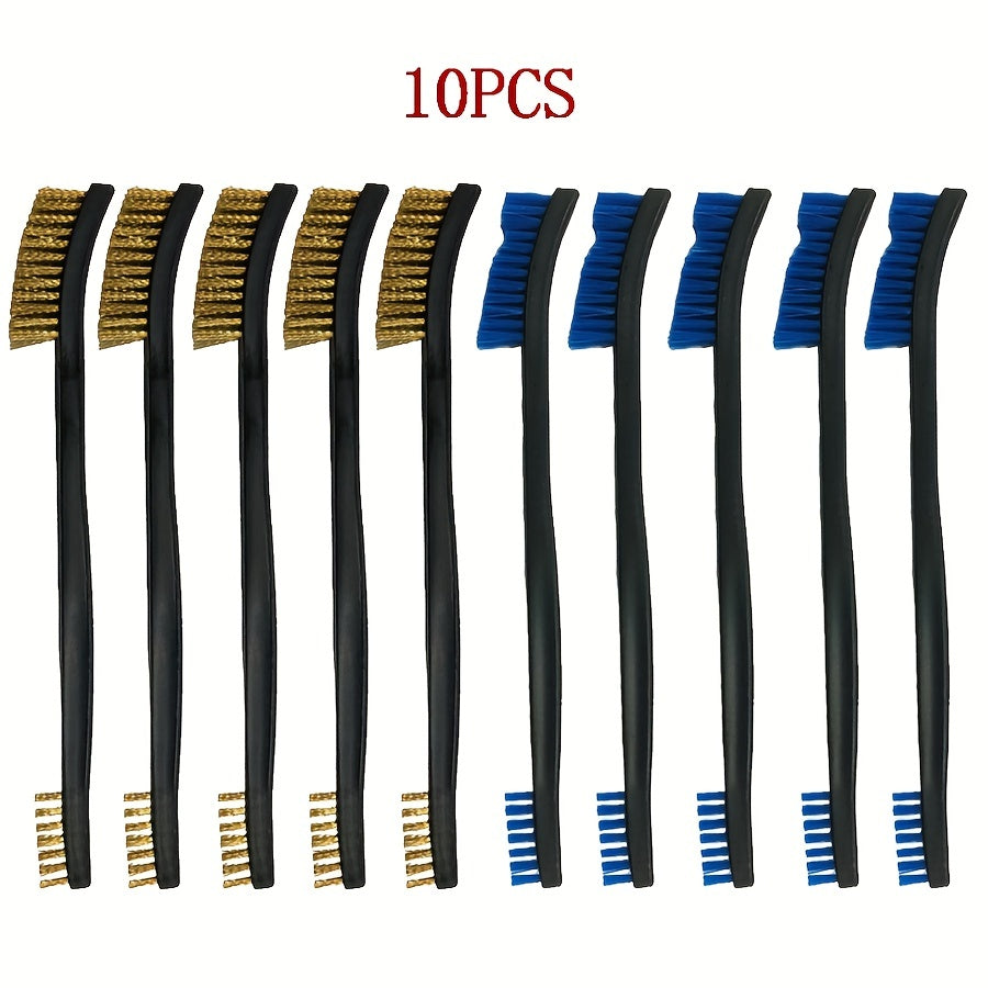 10 Piece Gun Cleaning Brush Set Double Headed Nylon Technology