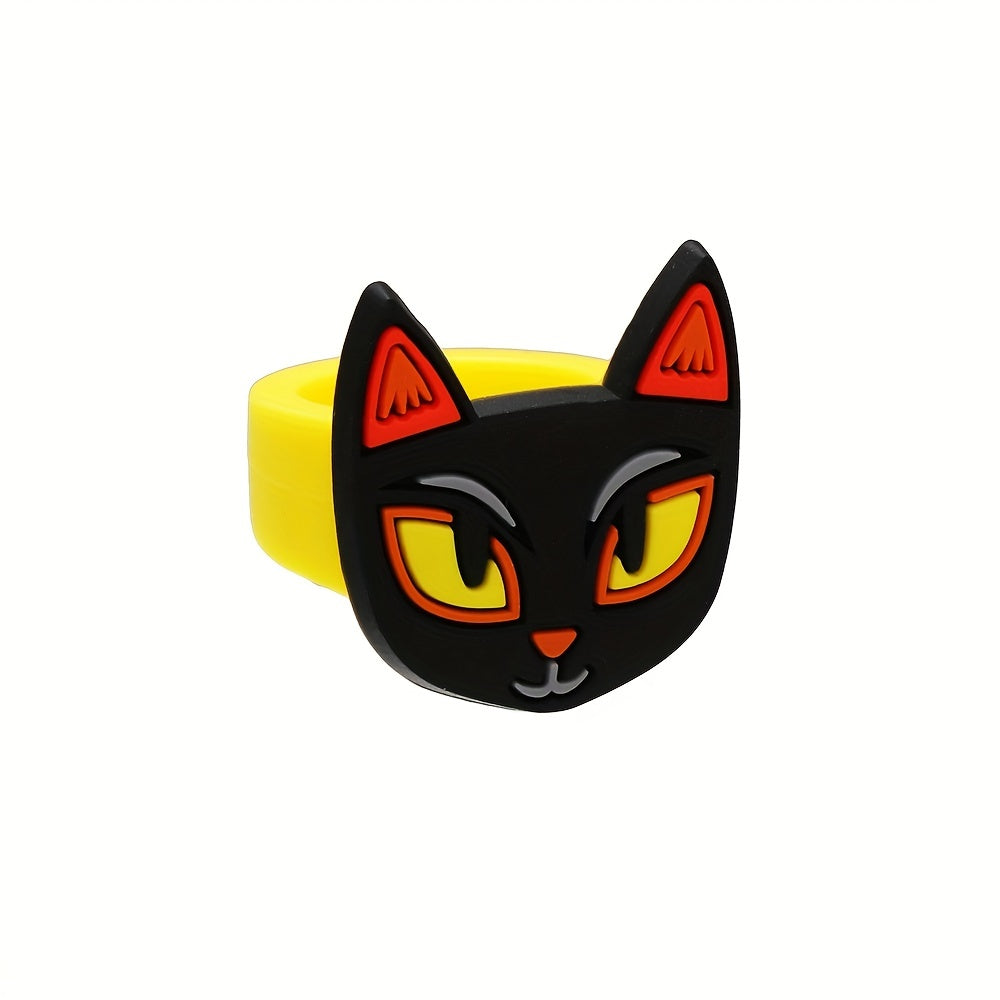 Halloween Ring Decoration Set Prank or Dress Up Gift PVC Ring