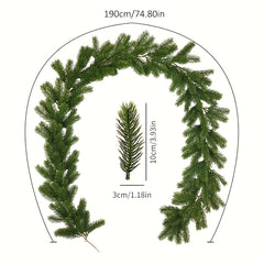 Artificial Green Christmas Wreath Pine Branch Decor