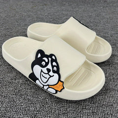Men's Cartoon Open Toe Slides Soft Sole Platform Slippers