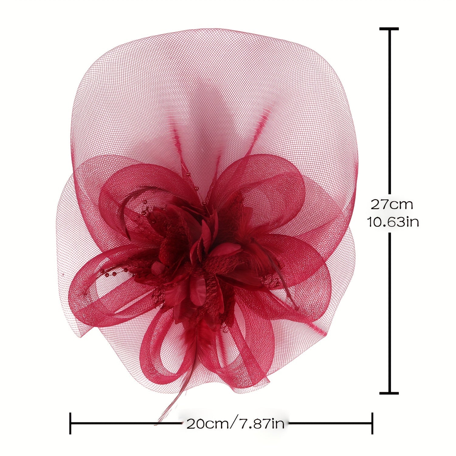 Feather Headband Fascinator Tea Party Hat Women Clip Derby Headwear