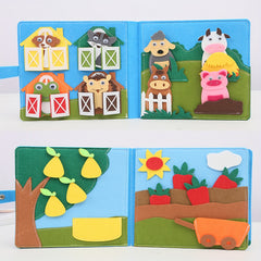 Children's Felt Puzzle Book 3D Baby Cloth Book Early Education Learning Board