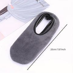 Solid Thick Yoga Socks Low Cut Non Slip Fuzzy Socks For Fall & Winter