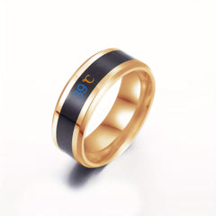 Stainless Steel Single Ring Casual Jewelry For Couples