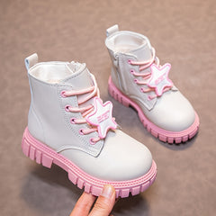 Girls' Warm Fleece Boots with Zipper for Autumn/Winter