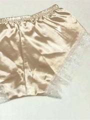 Satin Nightwear Set Sleeveless Top & Shorts
