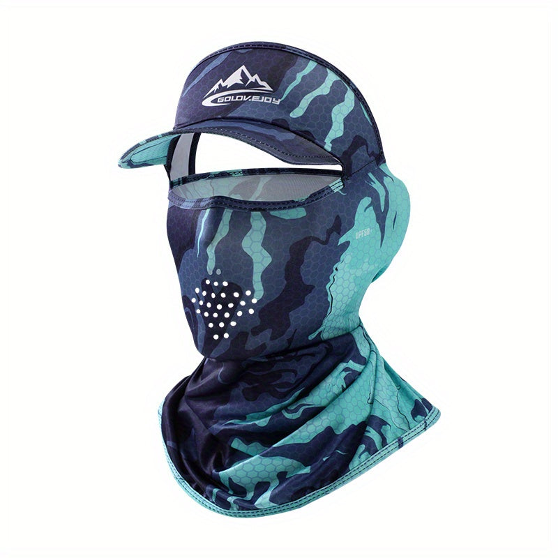 Summer Camouflage Sunscreen Face Mask Soft Cap Breathable