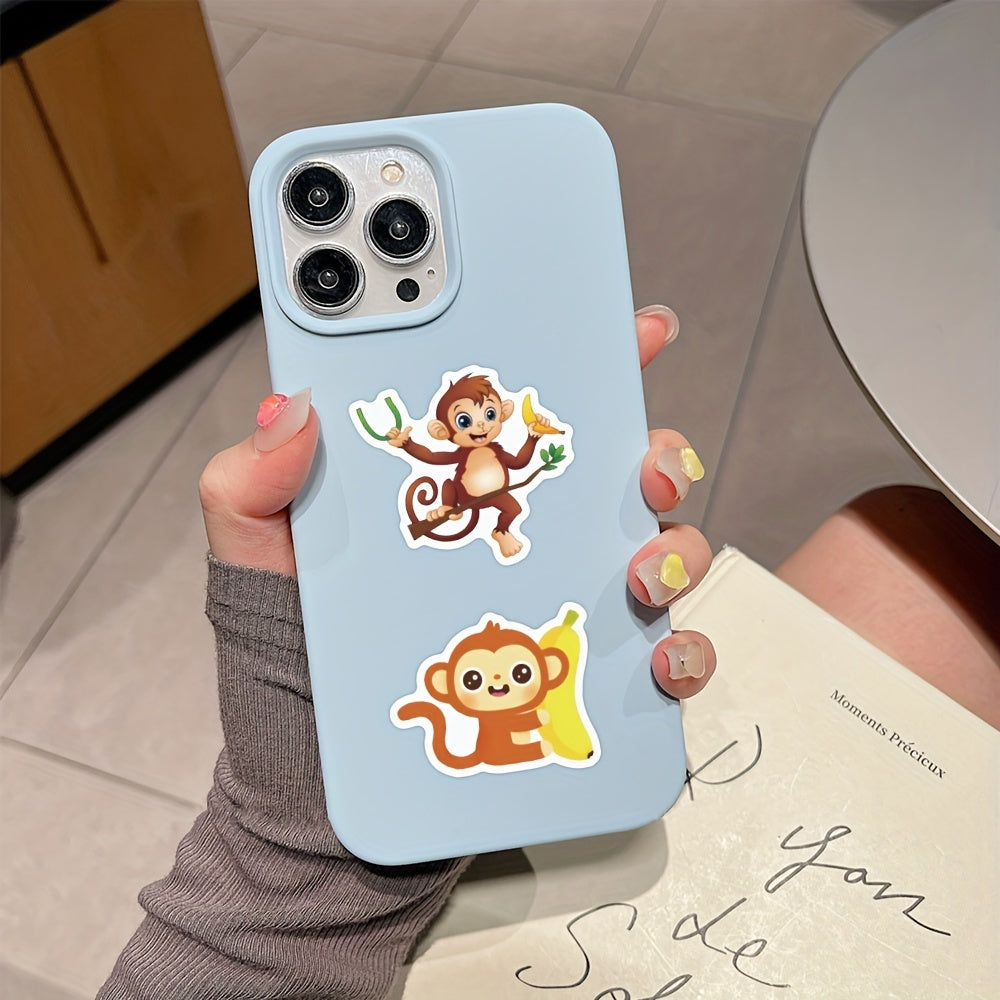 60pcs Monkey Stickers Waterproof Vinyl Stickers For Laptop Scrapbook