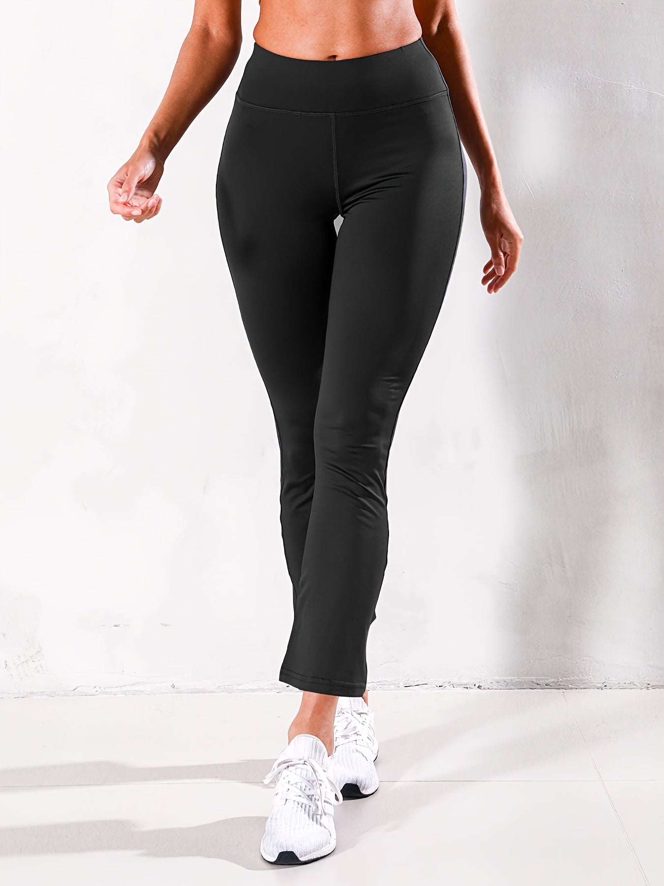 High Stretch Flared Yoga Pants Solid Bootcut Sports Activewear