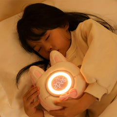 Cake Rabbit Plush Alarm Clock Sleep Lamp