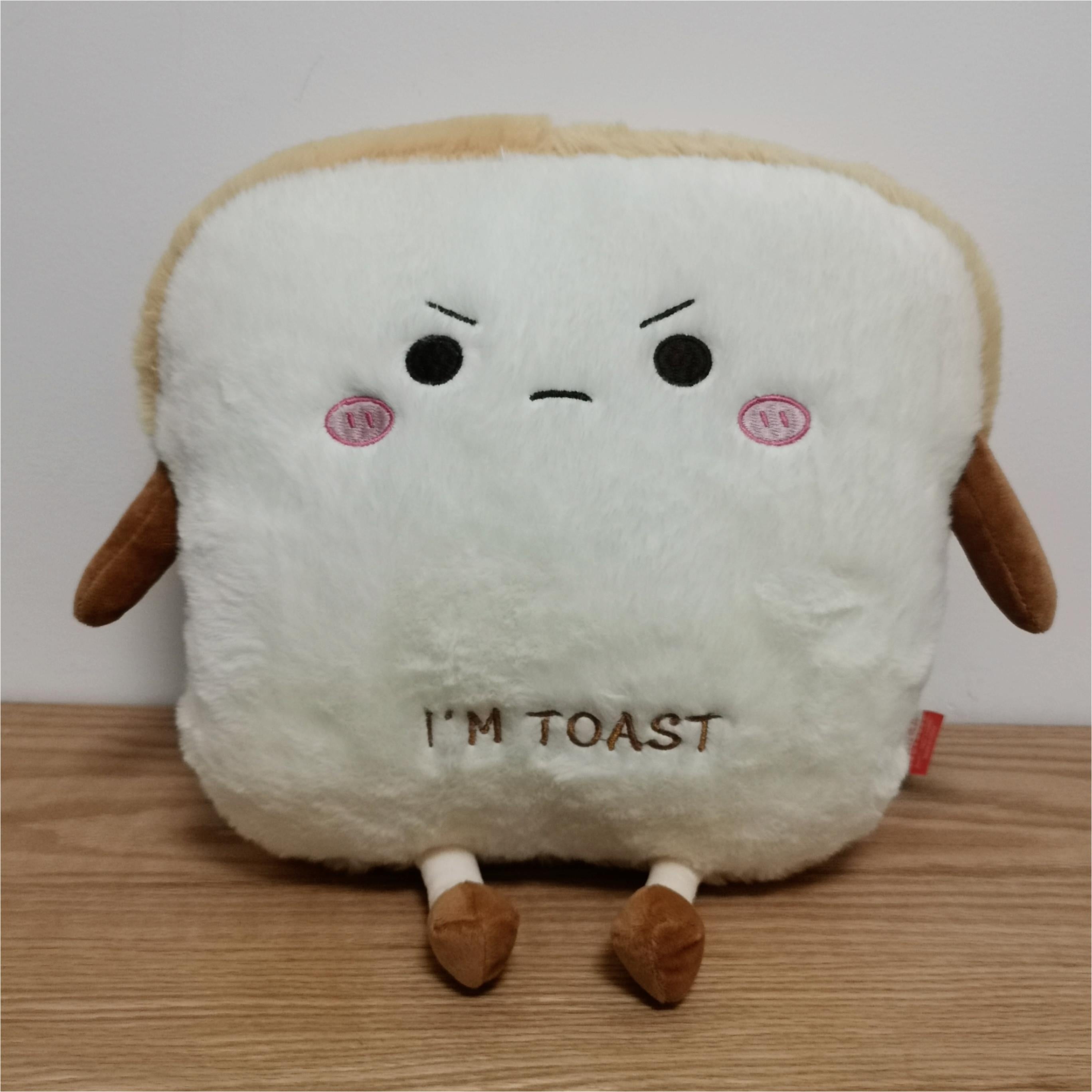 Plush Bread Pillow Soft Doll Warm Hand Pillow for Kids
