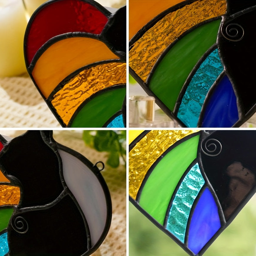 Rainbow Pet Sun Catcher Home Acrylic Ornament Window Hanging Decoration