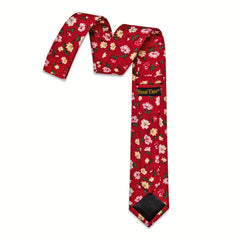 Silk Floral Necktie For Men Jacquard Woven Tie Multicoloured