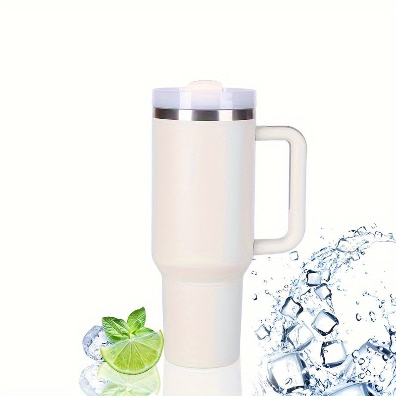 40 Oz Stainless Steel Insulated Cup With Lid And Handle