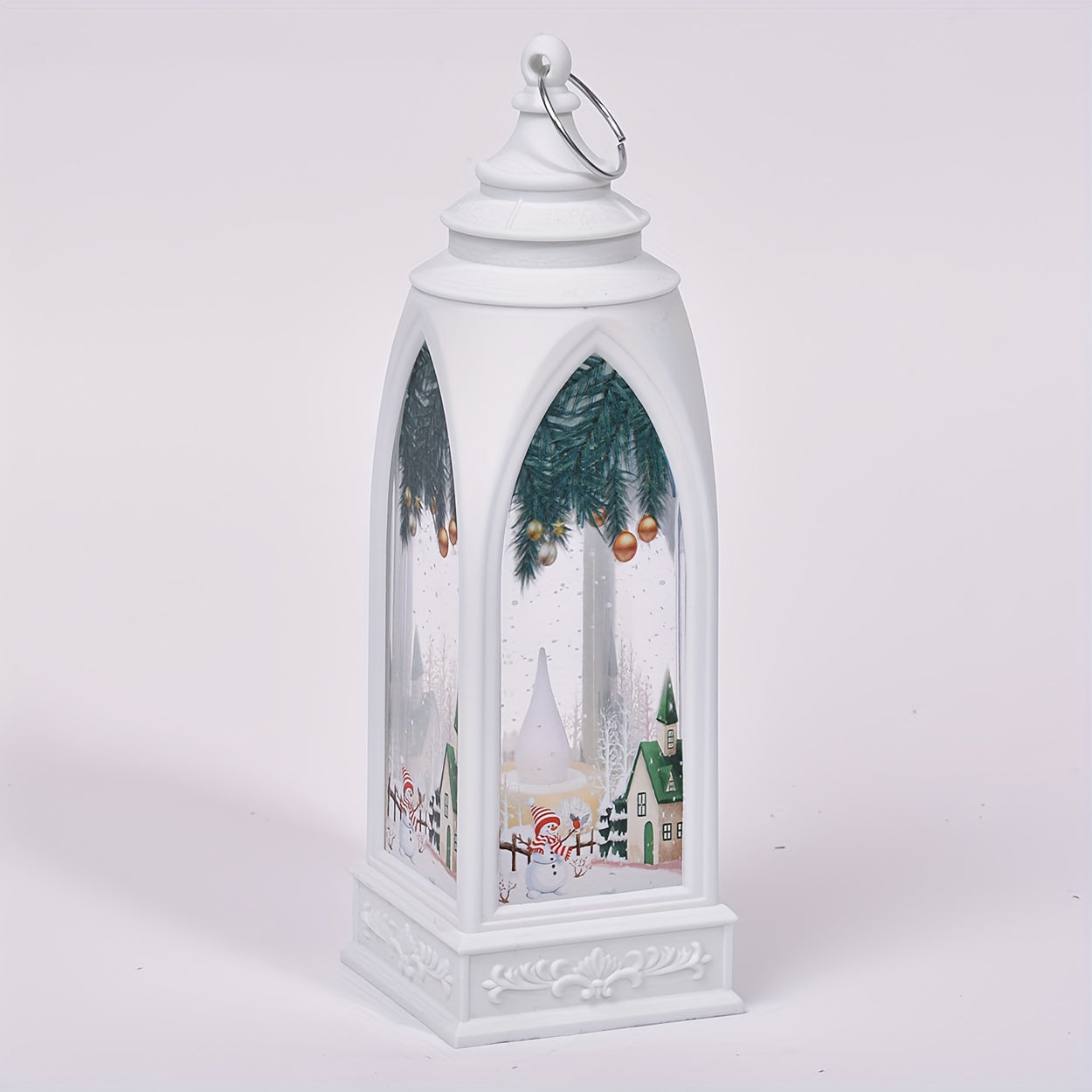 Snow Village Mini House Lamp with LED Light Decoration