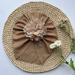 Baby Girls Flowers Decor Cap Soft Hair Wrap Head Accessories