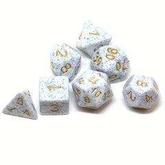 7pcs Stone Style Dice Board Game Dice Polyhedral RPG Dice