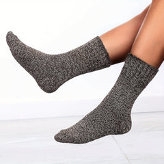 5 Pairs Retro Mid Tube Thick Knit Socks Women's Stockings Hosiery