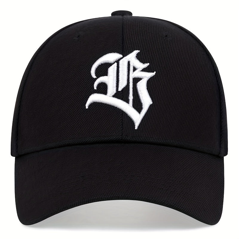 Goth B Embroidery Baseball Cap Casual Sports Hat Unisex Dad Hats