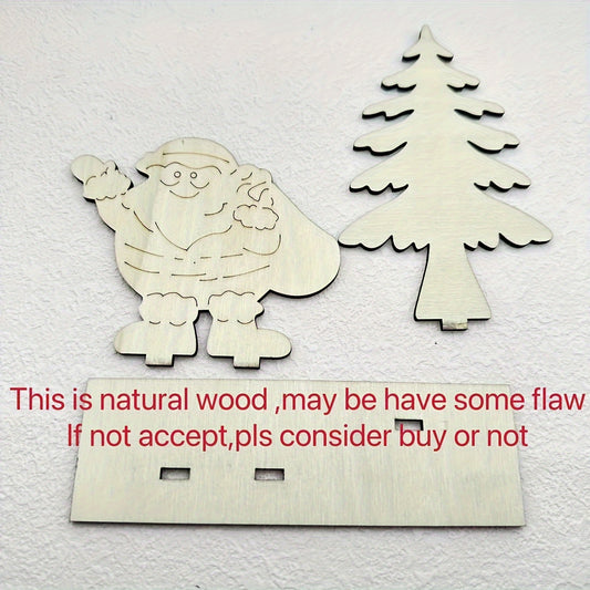 Santa Claus Wooden Crafts Ornaments Christmas Decoration
