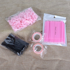 252pcs Eyelash Extension Supplies Lash Tapes Micro Brush Applicators