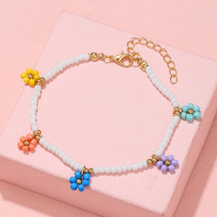 Colorful Flower Children's Anklet Gift Kids Accessories
