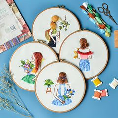 DIY Embroidery Material Bag Embroidery Kit Hanging Painting Decorative