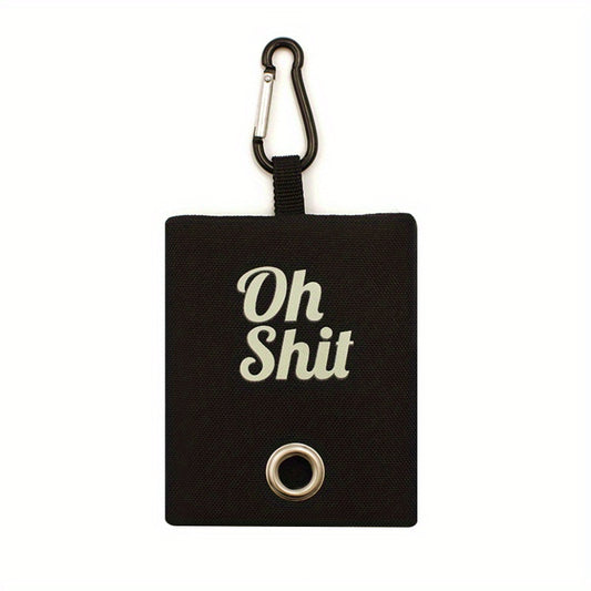 OH SHIT Graphic Poop Bag Holder Dispenser for Dogs