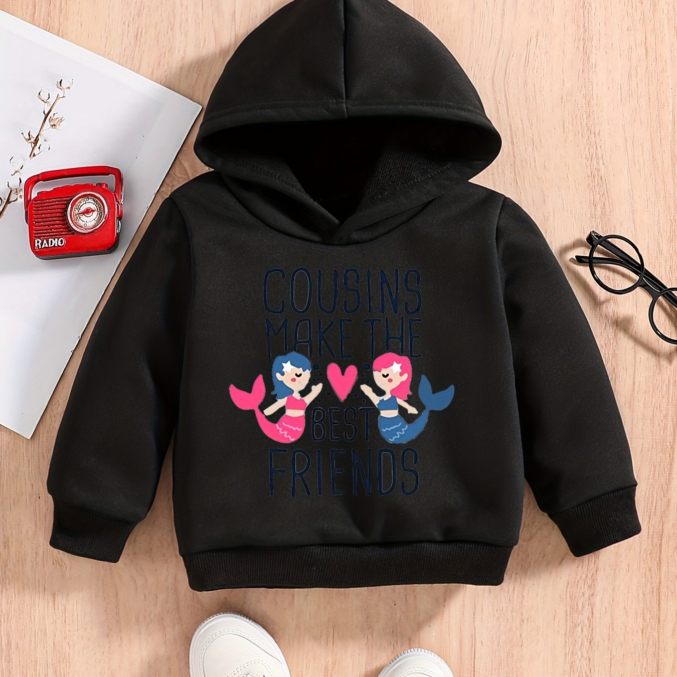 Boys Mermaid Letter Print Sweatshirt Hoodie Baby Pullover