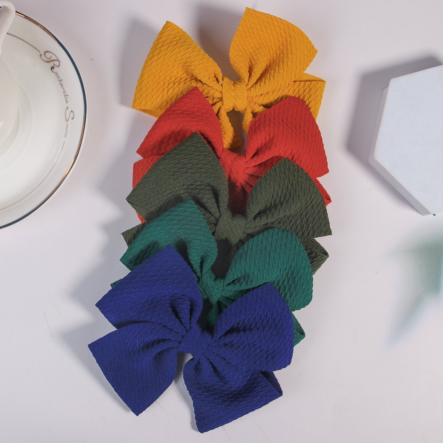 5pcs Hair Bow Ribbon Clip Holder for Girls Softball Cheerleader Large Blanks