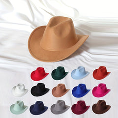 Wide Brim Sun Hat Western Cowboy Hats Jazz Trilby Hat