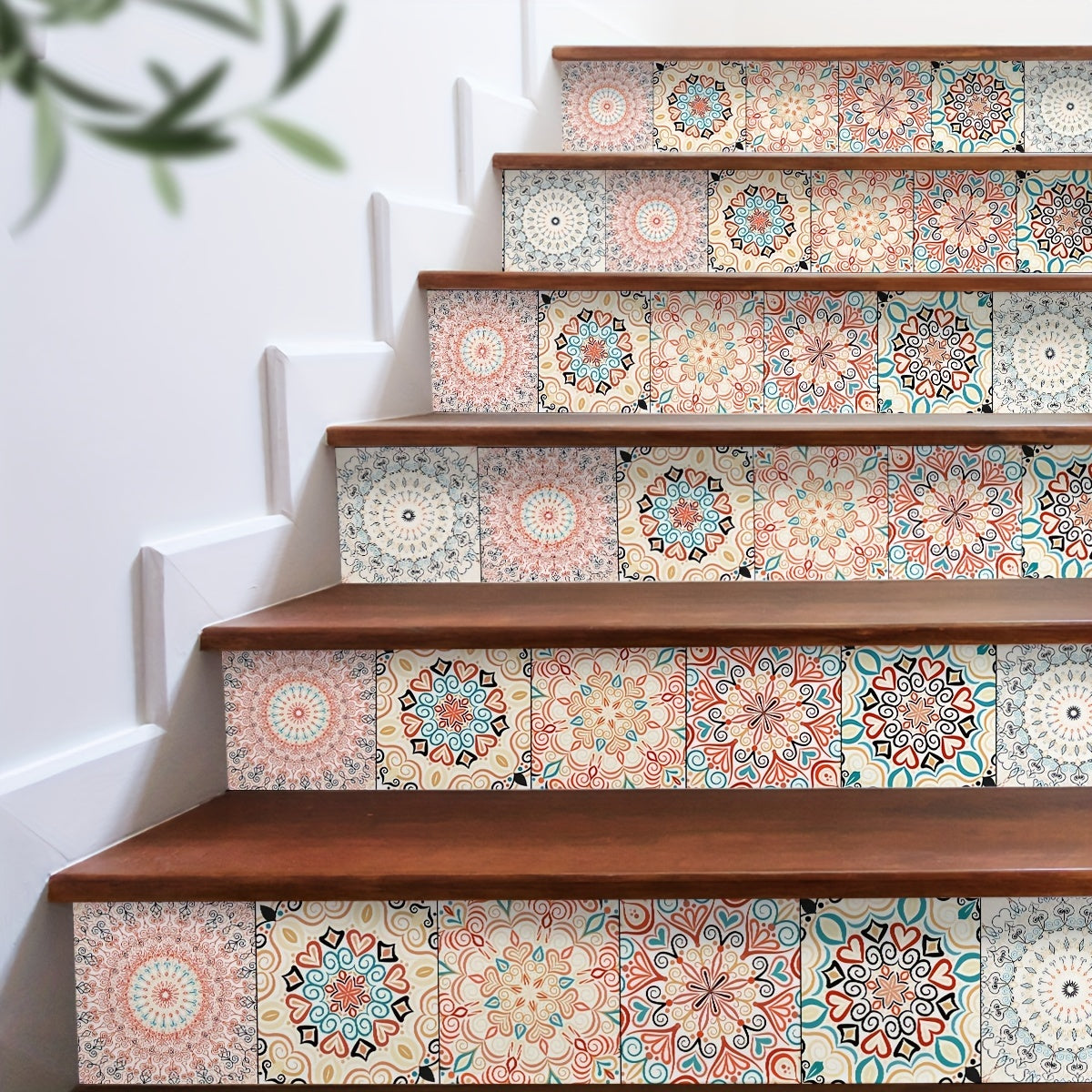 Bohemian Printed Self-adhesive Stair Wall Sticker