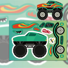 8pcs Bigfoot Truck DIY Stickers Water Bottles Bikes Scooters Skateboa