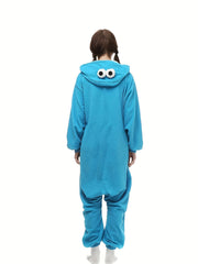 Christmas Cartoon Pajama Jumpsuit Long Sleeve Women's Pajama