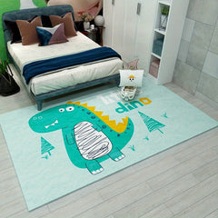 Cartoon Fox Area Rug Soft Velvet Carpet TPR Anti-slip Living Room Sofa Mat