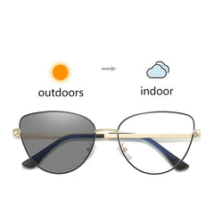 Round Frame Light Blocking Eyestrain Clear Glasses For Women