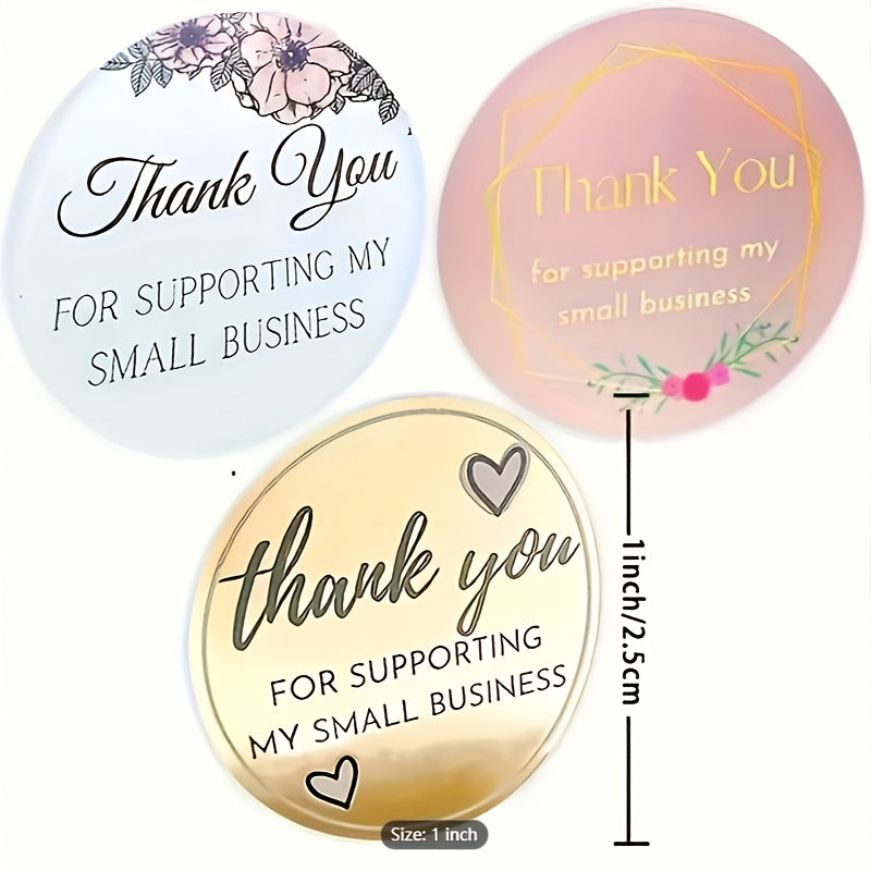 500pcs Thank You Stickers 2 3 Pattern Gift Sealing Christmas Scrapbooking Labels