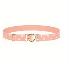 Girls Heart Buckle Belt Adjustable Elastic Kids Belt