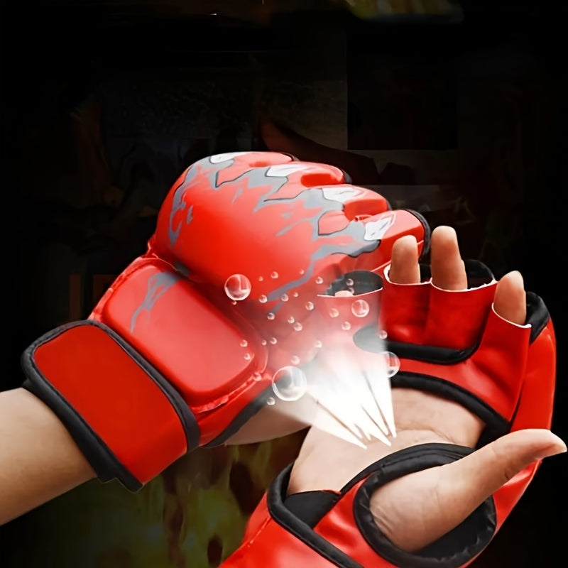 Half Finger Boxing Gloves Adult Thickened Gloves Combat Fighting MMA Training
