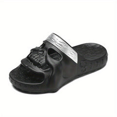 Men's Skull Slides Non Slip Slippers for Indoor Outdoor Beach Shower
