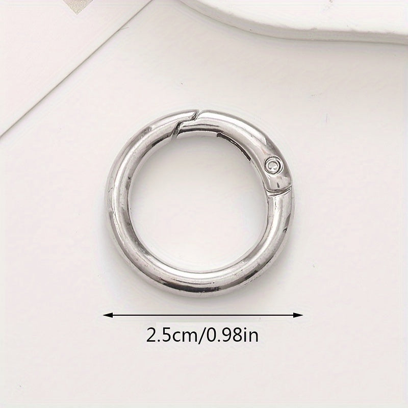 5pcs 6 Zinc Alloy Spring Buckle O Shaped Keychain Bag Accessories