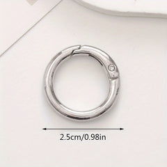 5pcs 6 Zinc Alloy Spring Buckle O Shaped Keychain Bag Accessories