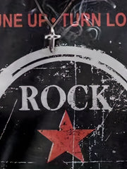 Rock Star Graphic Print Men's Crew Neck T-shirt for Summer