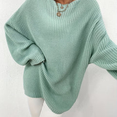 Versatile Knit Sweater Casual Crew Neck Long Sleeve Women's Clothing