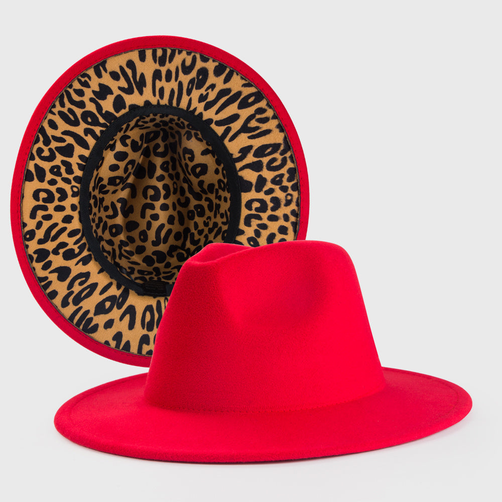 Vintage Fantasy Leopard Print Jazz Hat