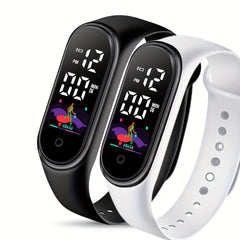 Kids LED Wristband Watch Girls Students Sporty Electronic Timepiece
