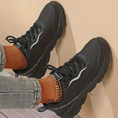 Women's Non-slip Lace Up Sneakers Lightweight Running Shoes